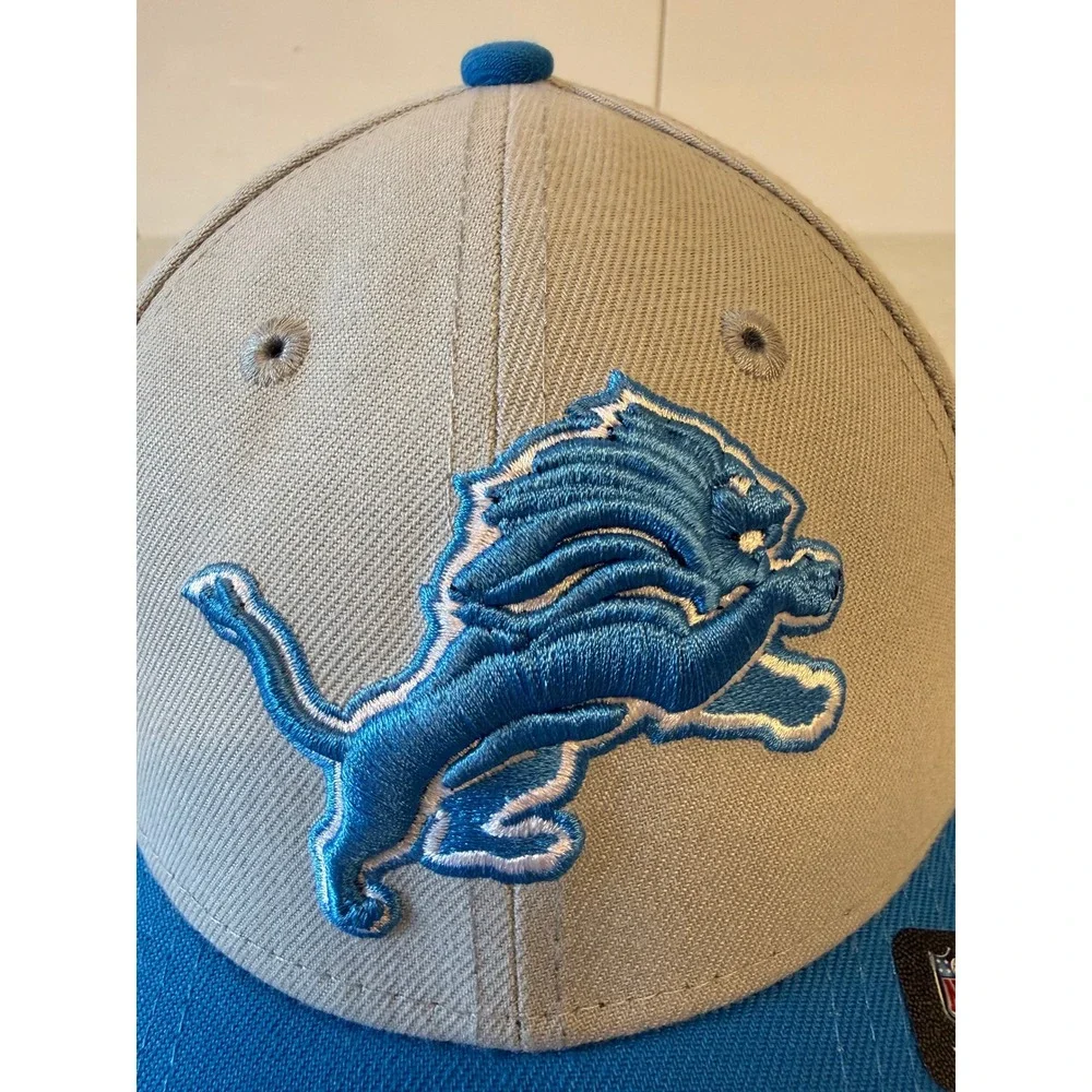 New Era 9FORTY Detroit Lions Youth Adjustable Hat NFL Grey Blue 60573704